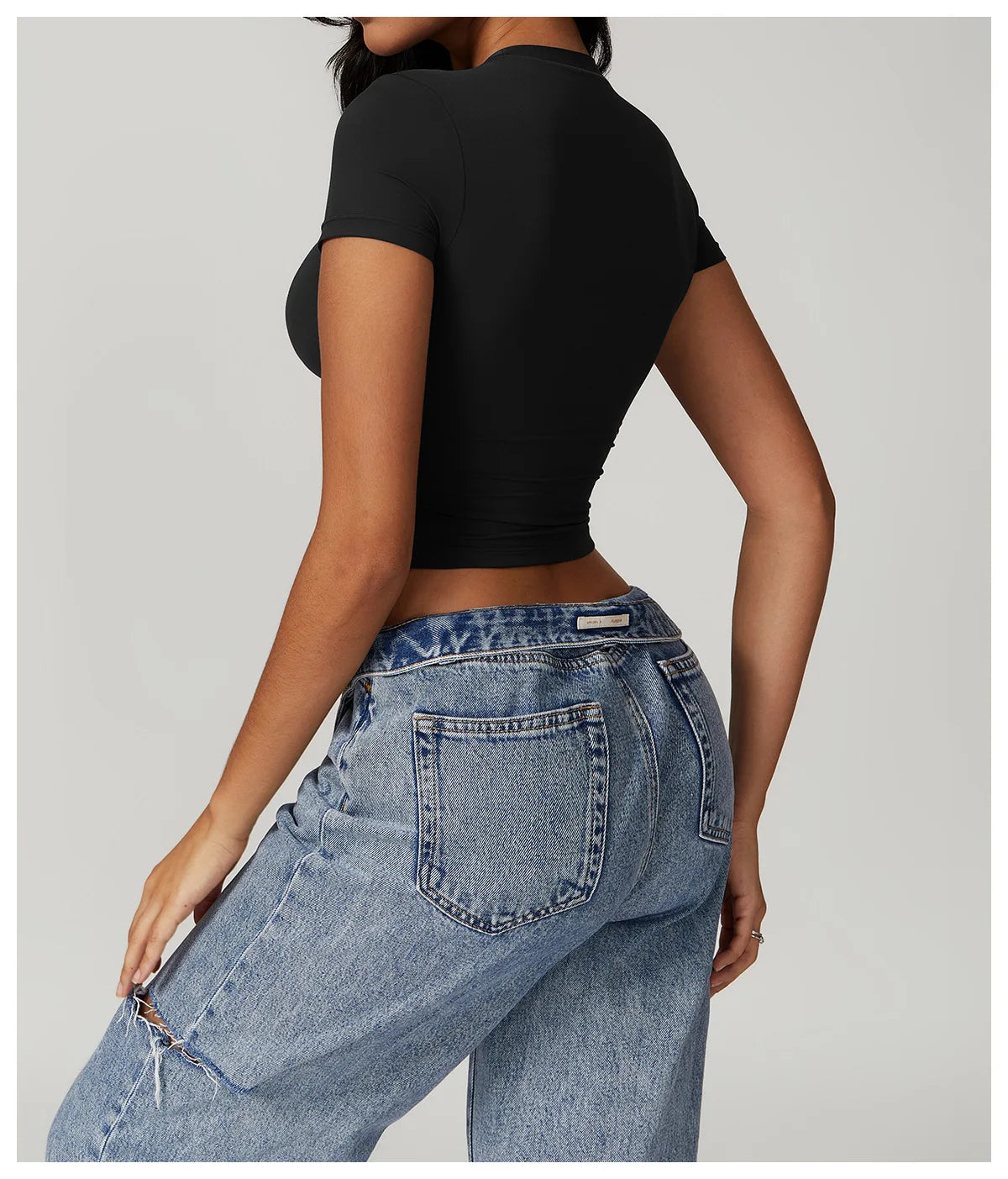 Camiseta FITNES feminina justa de secagem rápida