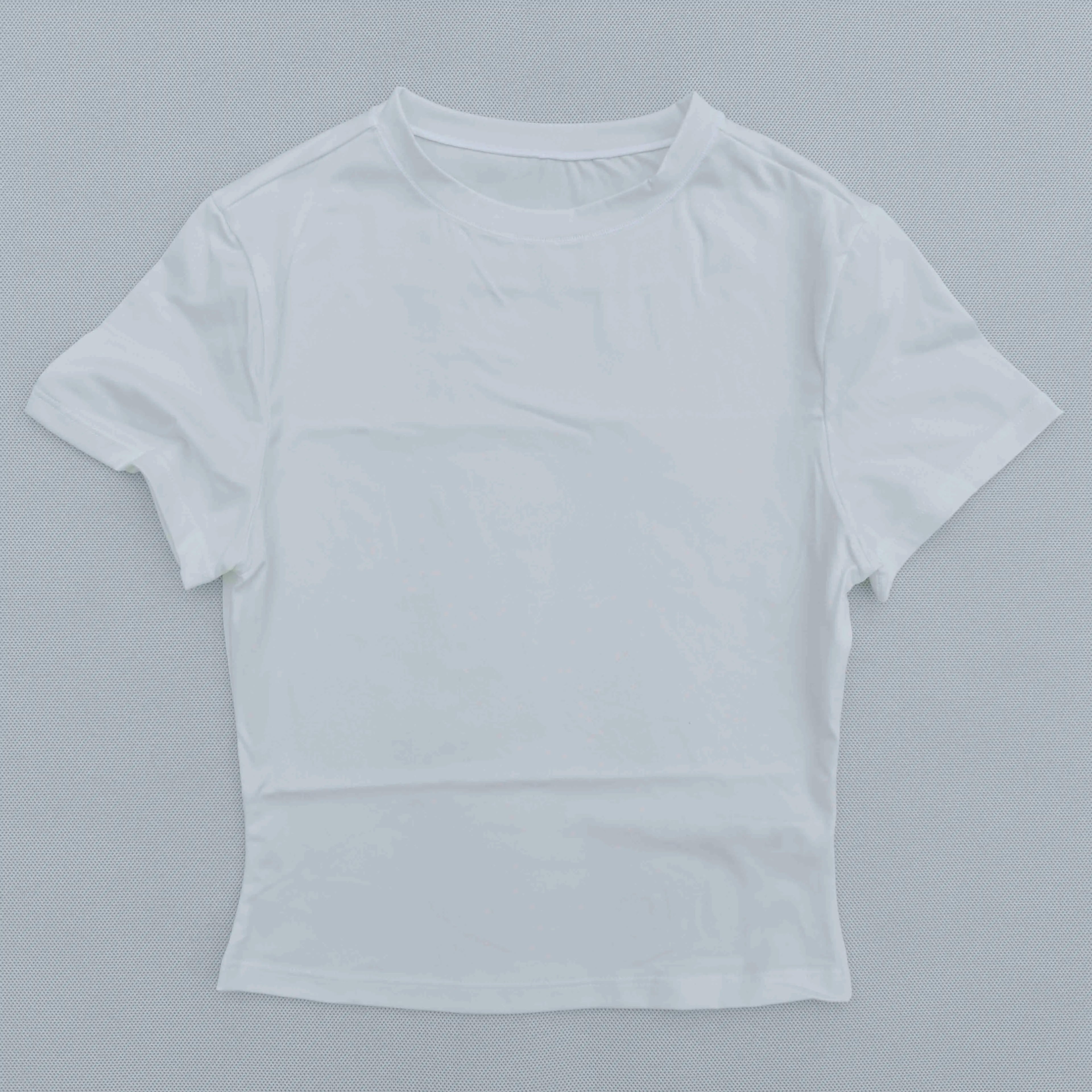 Camiseta FITNES feminina justa de secagem rápida